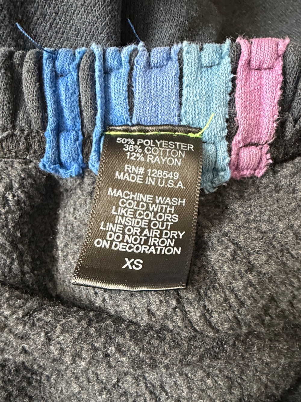 Aviator Nation 5 Stripe Sweatpants Medium Joggers Gray Blue Striped Side Sz XS - Picture 10 of 11